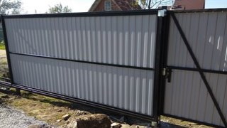 Купить сваи для ворот в Осинники. Заказать ворота на сваях под ключ от 21767 руб